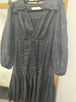 Zimmerman Linen Dress Black Size 1 • $180