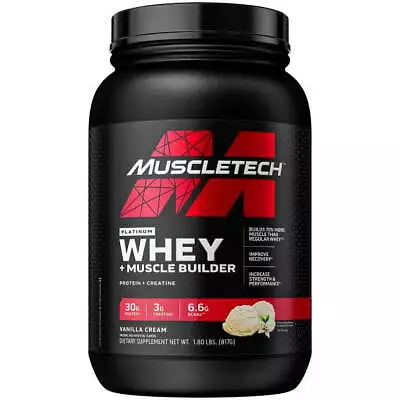 Muscletech Platinum Whey Plus Muscle Builder Protein Powder 30g Protein • $22.62