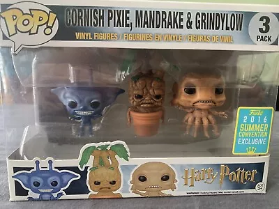 Funko - Harry Potter Cornish Pixie Mandrake & Grindylow 3Pk Pop Vinyl 2016 • $120