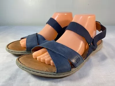 BORN Strappy Sandals Women's Blue Leather - US 11 • $24.99