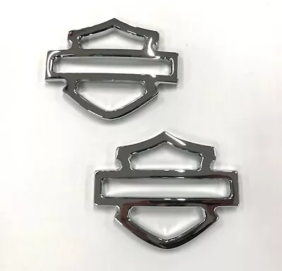 METAL CHROME Harley CVO Custom Metal Tank Emblems Show Chrome Finish (set Of 2) • $66.68