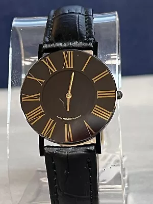 Movado Black Roman Numeral Model 87-40-887 Men's Dress Watch 31mm Pre-Owned • $199