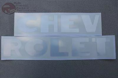 $35.16 • Buy 47-53 Chevy Stepside Pickup Truck Chrome Tail Gate Letters Decal Lettering Set