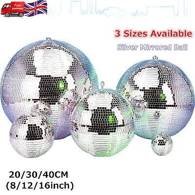 Large Vintage 20/30/40cm Professional Mirror Disco Ball With Metal Hanging Ring • £16.80