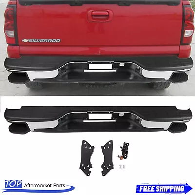 Chrome Complete Rear Step Bumper W/Corner Steps For 99-06 Chevy Silverado 1500 • $182.59