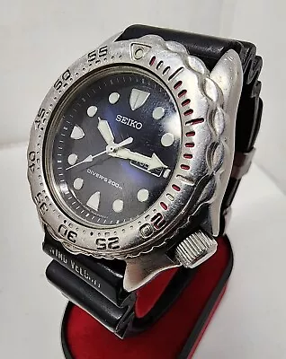 VINTAGE SEIKO DIVER MENS WATCH 7N36 6A40 200m QUARTZ • $385