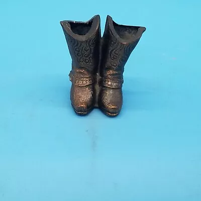 SOUVENIR VINTAGE BRONZE/BRASS COWBOY BOOTS MINI 2.5  X 2  X 2' M-426 • $13.95