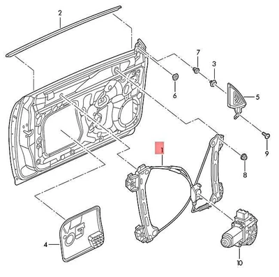 $207.17 • Buy Genuine VW Beetle Cabrio Bettle Window Regulator Without Motor 5C5837461C