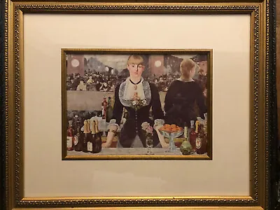 Edouard Manet Framed Matted Print A Bar At The Folies • $25