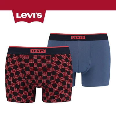 £10.99 • Buy Size Small Levis 2 Pack Triple Logo AOP Boxer Briefs Neon Red