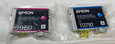 LOT OF 2 CYAN MAGENTA T0793 T0792 Epson 79 Ink Genuine OEM • $19.99