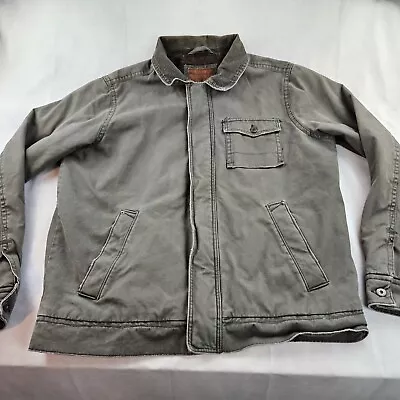 Vintage American Eagle Canvas Field Jacket Chore Coat Lined Heavy Duty Men XLT • $24.50