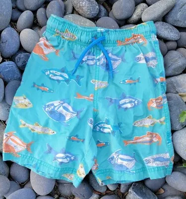 Boys Mini Boden Fish Swim Trunks Size 2-3y  • $16.95