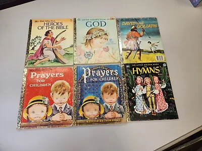 Lot Of 6 Little Golden Books Mixed Lot Vintage Christian Religious Bible • $12