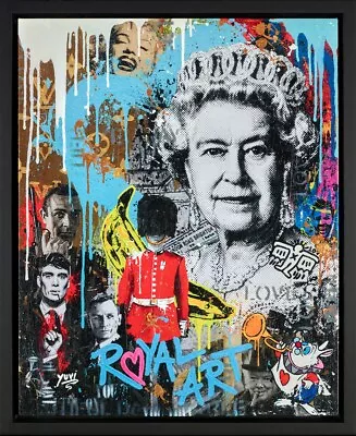 Banksy  Style   The Queen  Abstract Graffiti  Art Canvas Wall Art Picture Print • £12.74