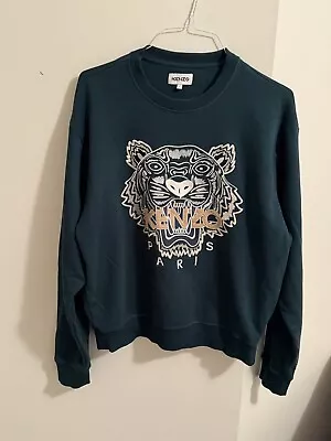 Kenzo Men's Tiger Embroidered Sweatshirt In Green Size Large • $100