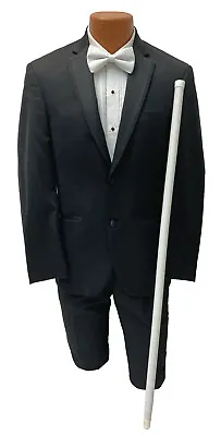 36  White Tuxedo Cane Wood W/ Caps Formal Walking Stick Dancer Groom Prom Mason • $16.99