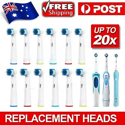 $21.99 • Buy Up To 20pcs Electric Toothbrush Replacement Heads For Oral B Braun Models Series