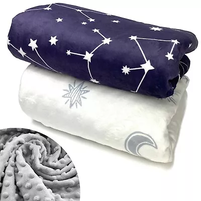 Extra Soft Baby Blanket Large 30 X40  And Double-Layered Moon & Stars 2-Pack • $16.99