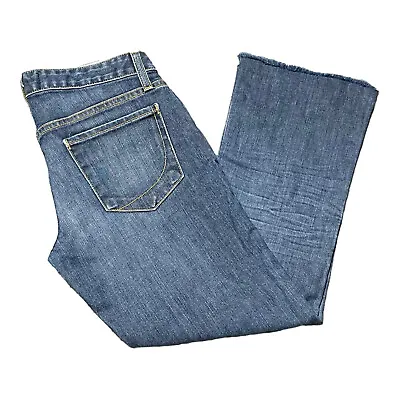 $8.99 • Buy PD & C 2-MOD-77 Blue Fusion Cropped Fray Jeans Size 27 (29x24) Raw Hem USA Made