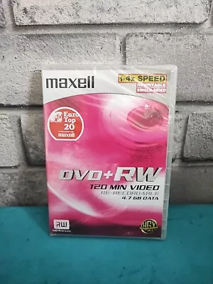 1 X  Maxell DVD+RW Re-Recordable Rewritable 4 X Speed 4.7 GB Jewel Case NEW • £3