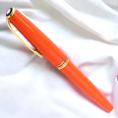 Montblanc Generation Orange & Gold 14K 585 Fountain Pen Rare • $239.99