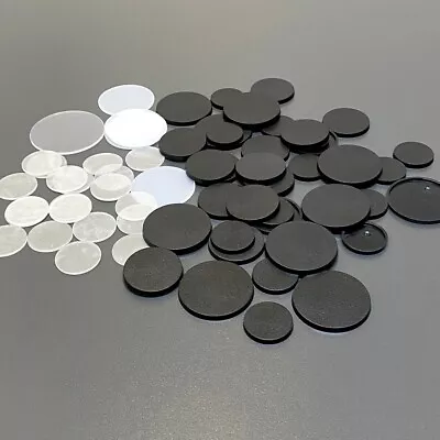 Lot Clear & Black Base Miniatures For DND Board Game Wargaming AOS 24K Minis • $4.74