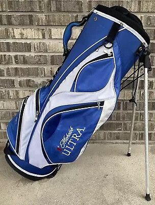 Michelob Ultra RARE 8 Way Golf Bag Carry Handle Stand Pockets 33” Tall No Strap • $52.99