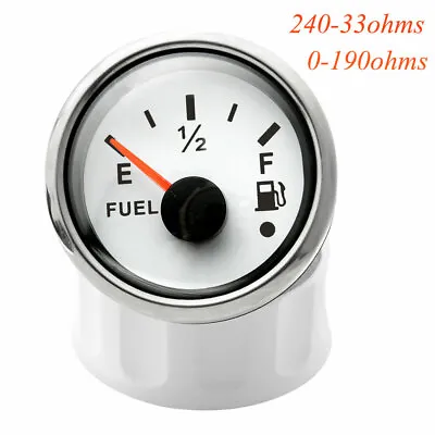 2'' 52mm Fuel Level Gauge 240-33ohm/0-190ohm For Car Boat Marine Yacht USA STOCK • $18.95