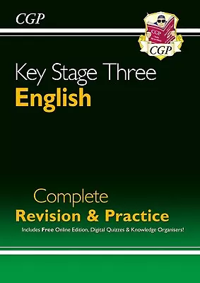 KS3  Years 7-9 English Complete Revision And Practice With Answer Cgp New 2023 • £13.99