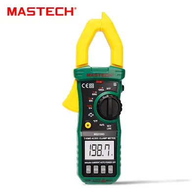 MASTECH MS2109D Handheld True RMS Digital Clamp Meter Multimeter AC DC Volt Amp✦ • $47.90