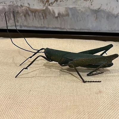 Vintage Grasshopper Green Rare Insect Hollow 6” Metal • $24.99