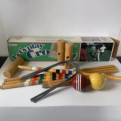 Forster Lets Play Croquet Lawn Set Vintage Made In US Incomplete See Description • $45.99