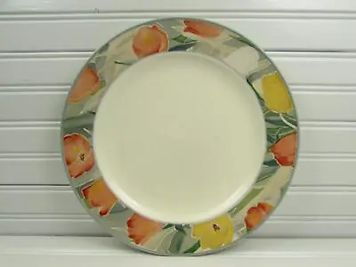 Cezanne By Mikasa Dinner Plate Intaglio Line Pink Yellow Flowers L169 • $6.99