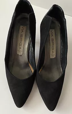 Via Spiga Made In Italy Sz 7.5AA Black Heel 3” • $29.99