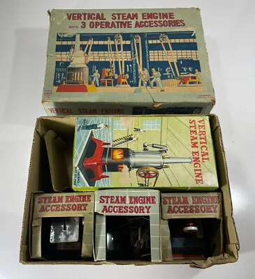 Rare Vintage Marx Linemar Vertical Steam Engine Set In Original Box J-5322 • $89.99