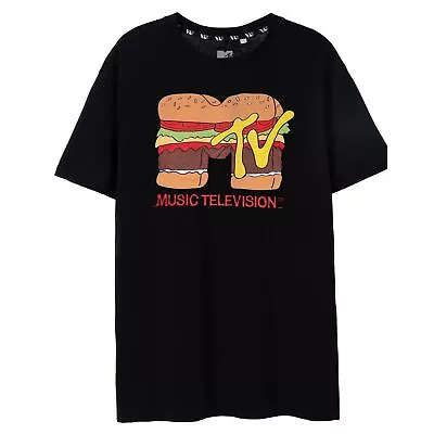 MTV Mens Burger Short-Sleeved T-Shirt NS7237 • £17.19