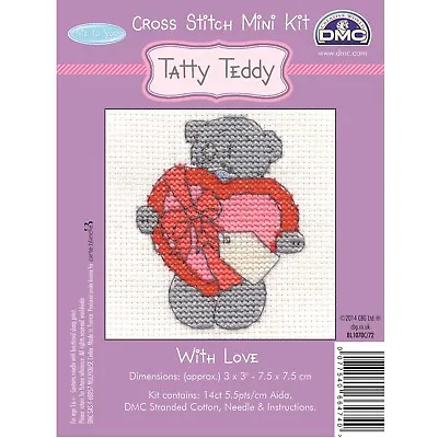 DMC Tatty Teddy Me To You Cross Stitch Kit With Love • £4.95