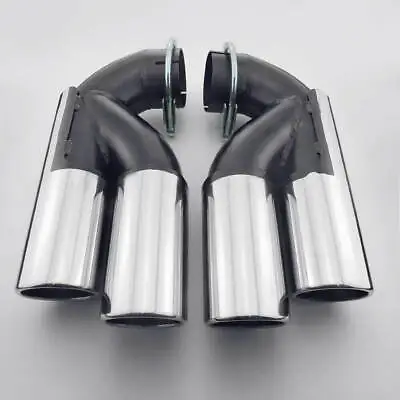 For Volkswagen Touareg W12 Look Exhaust Tips Quad 3  Out 2.75  Inlet Pair • $229.97