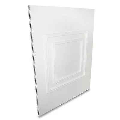White UPVC Door Panel Hanover Moulded Half MDF Reinforced 24mm 28mm Plastic • £54.95
