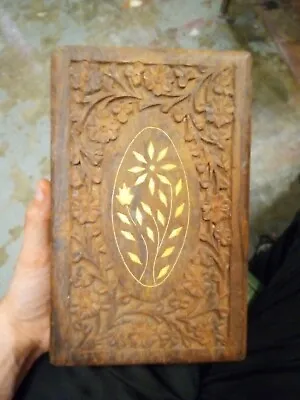 Floral Vintage Wooden Carved Box • $12.80