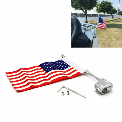 1PC Motorcycle Luggage Rack Mount American Flag Pole For Harley For Road King CL • $12.99