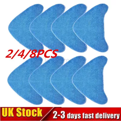 8x Blue Microfiber Mop Pads For Vax Steam Mops Pro Cleaning Pads S84-W7-P/S85-CM • £5.89