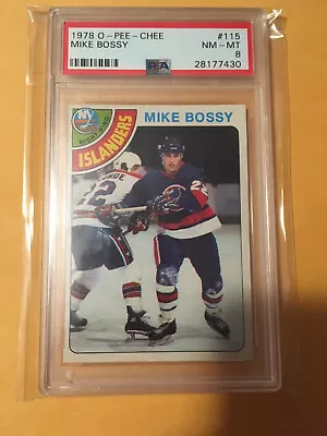 $675.49 • Buy 1978-79 O-Pee-Chee #115 Mike Bossy Rookie Card RC New York Islanders PSA 8