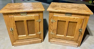 White Clad Ice Box Oak Wood End Coffee Tables Simmons Hardware St Louis Missouri • $260