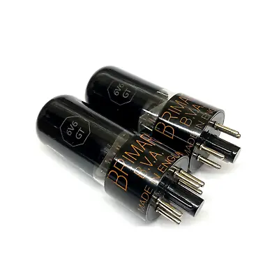 M. Pair  6V6GT  Black Glass  Ring Getter  NOS  Brimar  UK  Valve Tubes (VT4) • £120