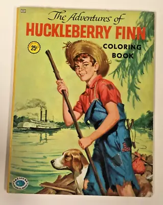 Vntg 1960 The Adventures Of Huckleberry Finn Coloring Book Treasure #354 Unused • $9