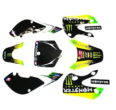 MONSTER Decals Graphic Stickers Kit KLX110 Style Fairing PIT PRO Dirt Bike • $24.40