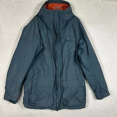 Eddie Bauer Micro Therm Goosedown Parka Coat Mens Size Large Big And Tall Blue • $49.99