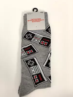 Nintendo Socks Controller Light Gray Mario Bros NES 64 Switch Gaming New • $8.95